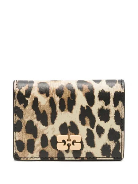 Portofel Ganni cu imagine cu model leopard