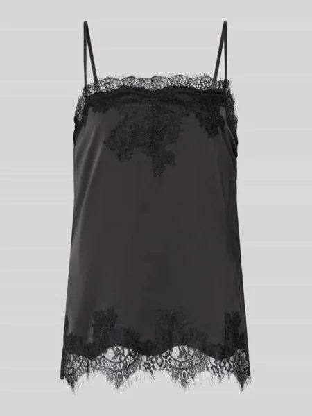 Top Gina Tricot koronkowy czarny