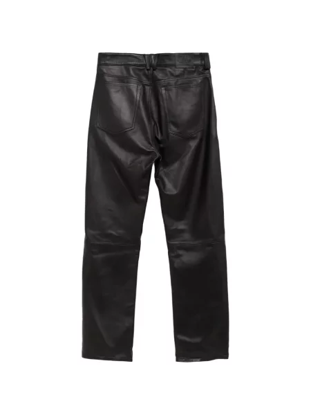 Pantaloni Willy Chavarria din piele negru