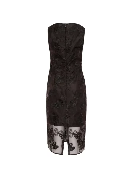 Rochie midi Cecilie Bahnsen din organza maro