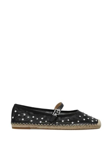 Espadrile Michael Michael Kors din piele cu tepi cu motiv cu inimi negru