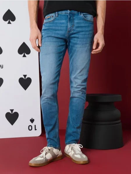 Sinsay Jeansy skinny niebieski