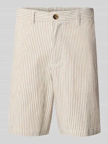 Bermudy o kroju regular fit z mieszanki bawełny model KARL' Selected Homme