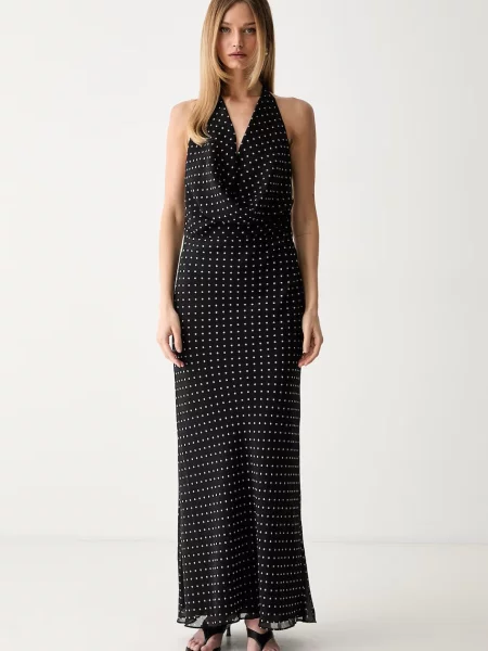 Rotate rochie halter negru