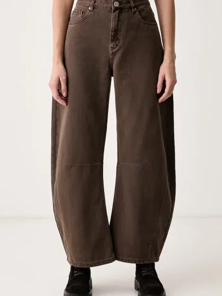Pinko blugi wide leg pentru femei maro