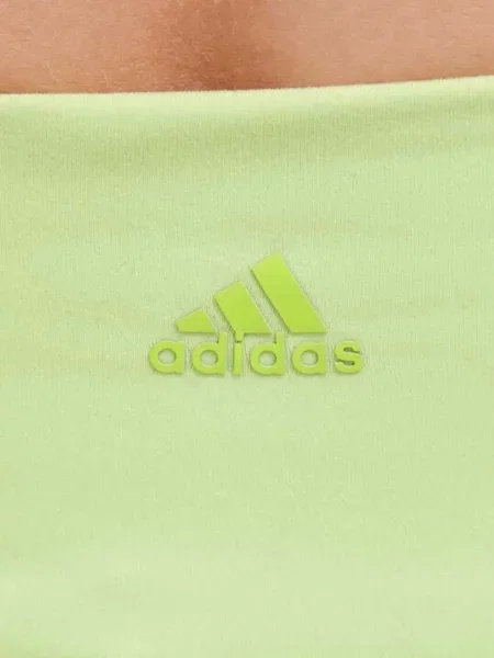 Spodnie Adidas w paski z autografem do biegania zielone