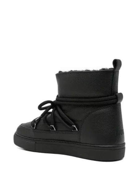 Botine Inuikii cu șireturi din piele negru