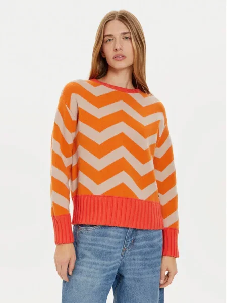 Frieda & Freddies Sweter pomarańczowy