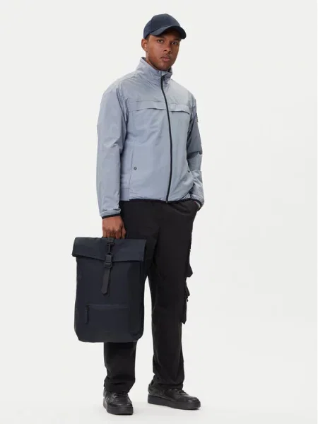 Plecak miejski Rains Rucksack Rolltop 17 l navy niebieski