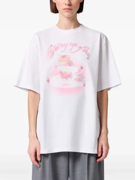 Tricou Msgm cu imagine alb
