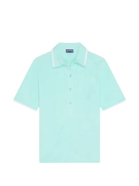 Gulerat polo Vilebrequin cu broderie albastru