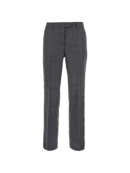 Pantaloni Grifoni de lână cu model pepito gri