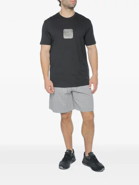 Raštuotos su raišteliu šortai Armani Exchange pilka