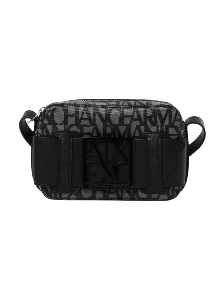 Torebka crossbody Armani Exchange z nadrukiem czarna