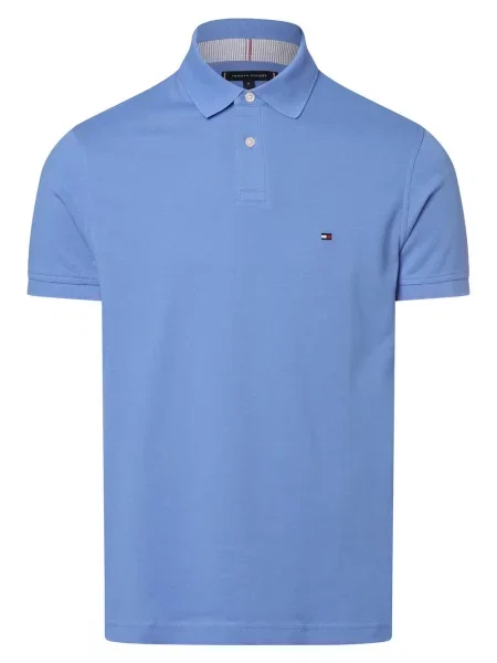 Tommy Hilfiger koszulka polo Mężczyźni jednolity M niebieski