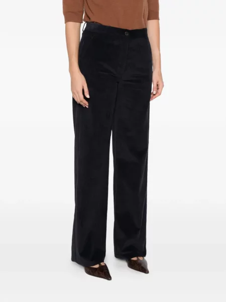 Pantaloni Semicouture de catifea cord albastru