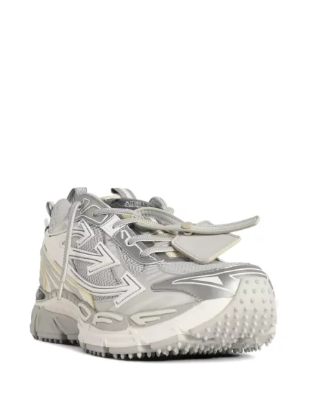 Sneakerși Off-white cu autograf alb