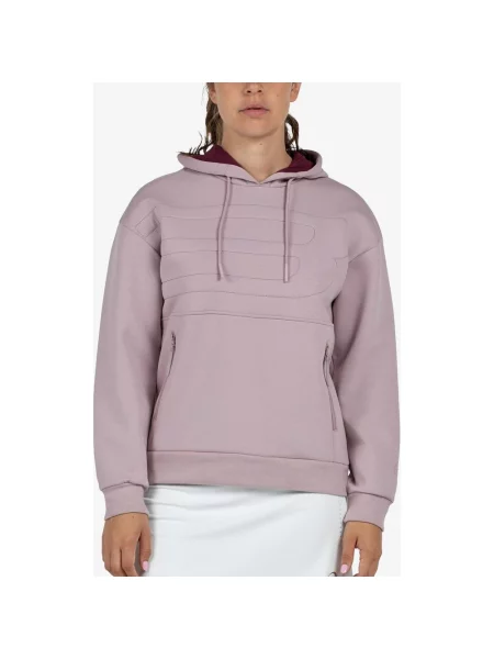Bluza z kapturem Bullpadel Eolia malwa bordowy XS różowa