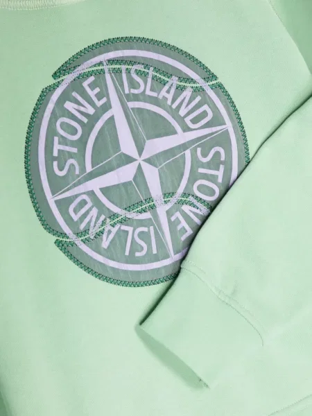 Bluza z kapturem dziecięca Stone Island zielona