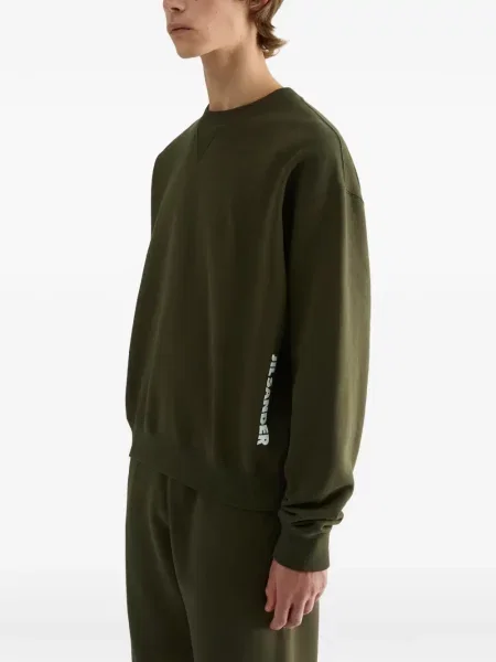 Hanorac cu glugă Jil Sander cu imagine verde