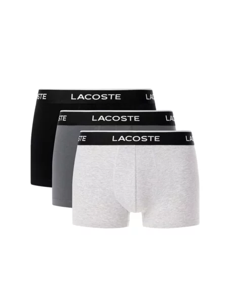 LACOSTE Boxeralsók sötétszürke / szürke melír fekete