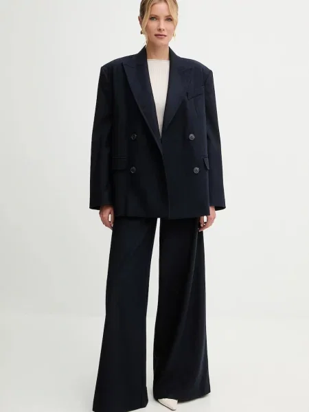 Піджак з додаванням вовни MAX&Co. oversize меланж синій