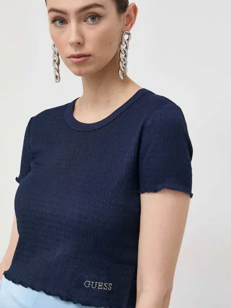 Тениска Guess тъмносиньо
