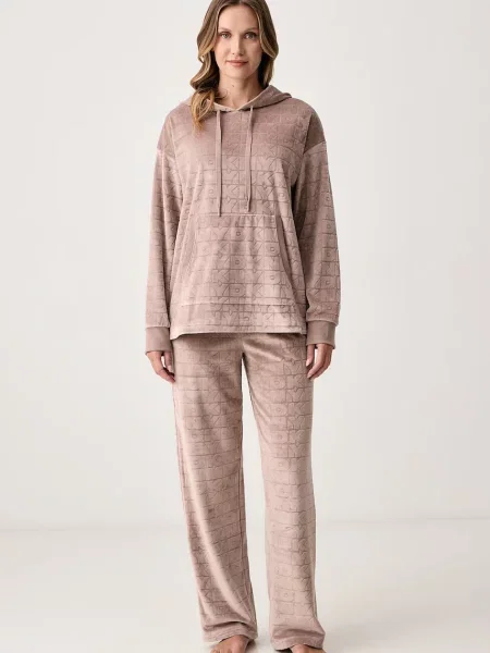 Trening Dkny din velur bej