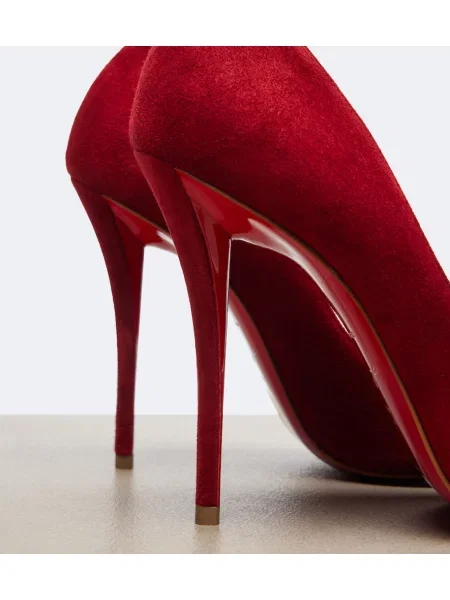 Semišové lodičky Christian Louboutin červená