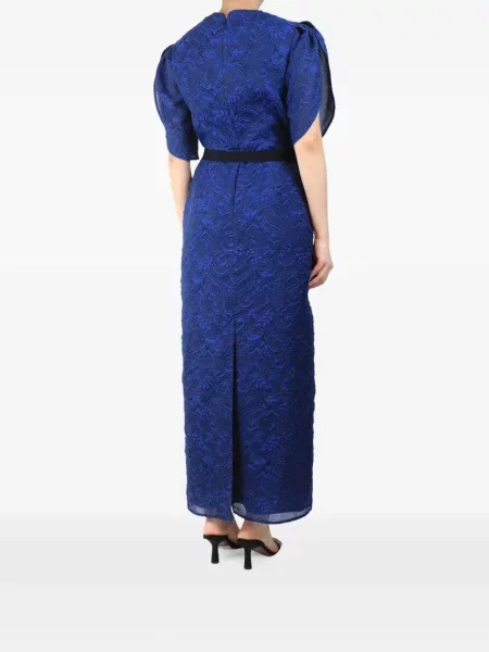 Cu centură rochie Erdem albastru