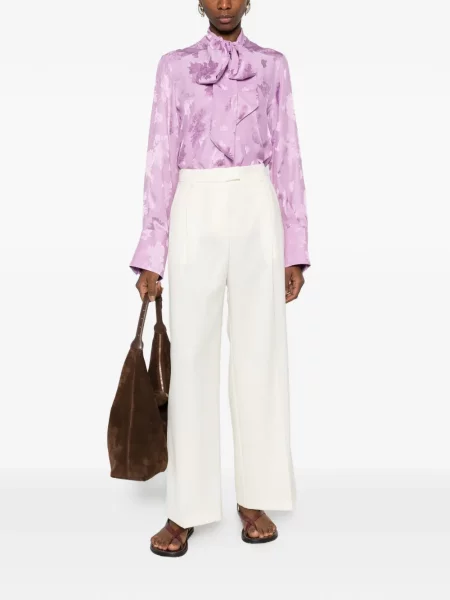 Cămașă La Doublej cu model floral cu imagine violet