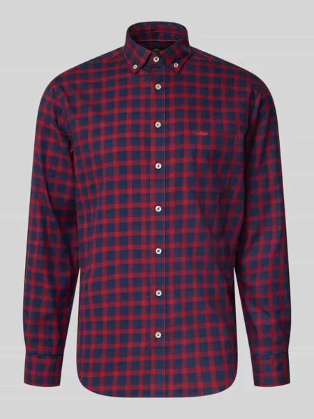 Koszula casualowa o kroju regular fit z kołnierzykiem typu button down Fynch-hatton czerwona