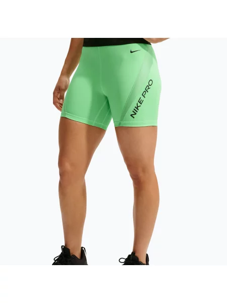 Pantaloni scurți de antrenament pentru femei Nike Pro Sculpt illusion green/cucumber calm/black/black negru