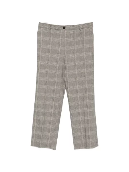 Pantaloni Patrizia Pepe în carouri gri