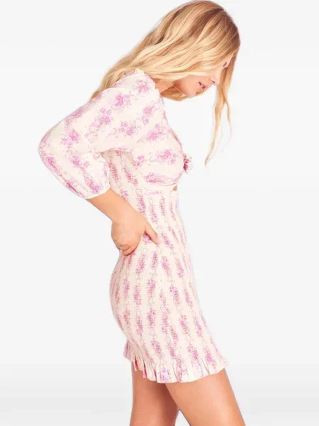 Gėlėta raštuota mini suknelė Loveshackfancy