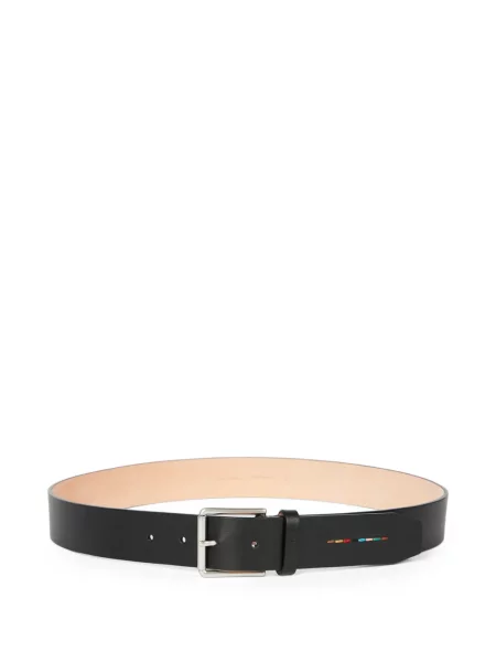 Cu centură curea Paul Smith din piele cu dungi negru