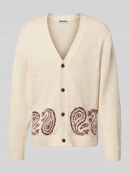 Kurtka z dzianiny z dekoltem w serek Review