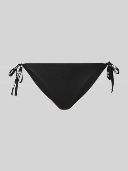 Figi bikini w kroju regular fit z detal z logo Hugo czarne