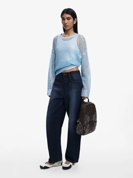 Desigual Ruksak Poker Face Chest smeđa