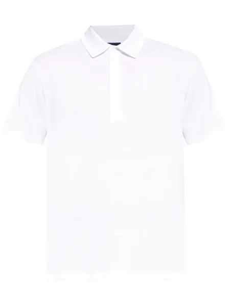 Tricou polo Paul & Shark din jerseu alb