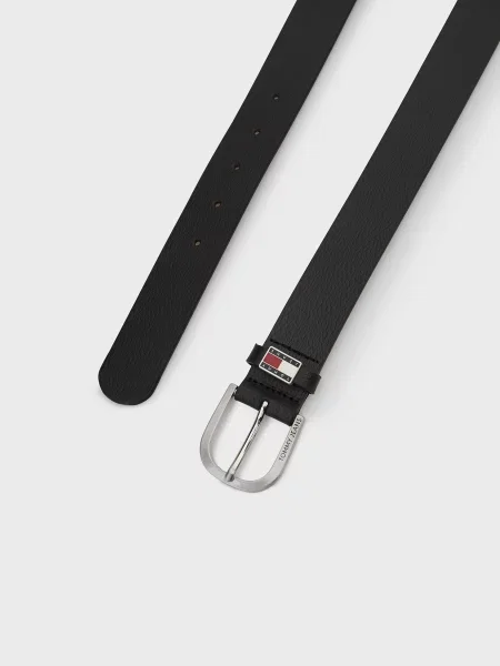 Кожаный ремень Tommy Jeans черный