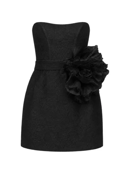 Rochie mini Monarh cu aplicații din dantelă negru