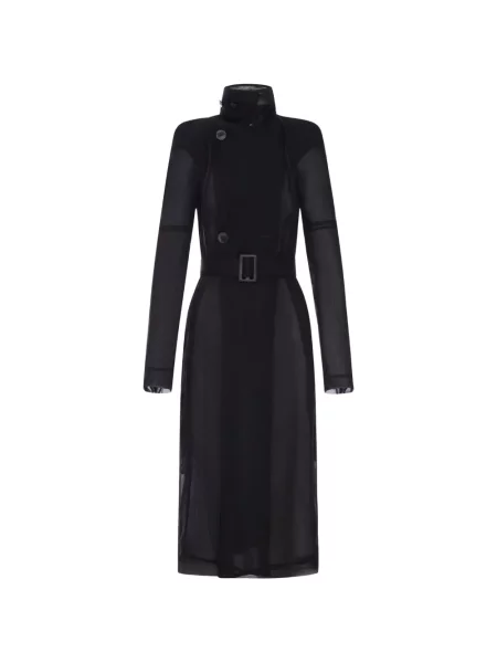 Trenci Rick Owens din organza negru