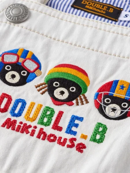 Dětské kraťasy Miki House Double B bílé