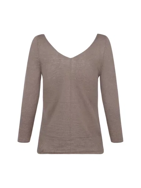 Sweter Cortana z dżerseju brązowy