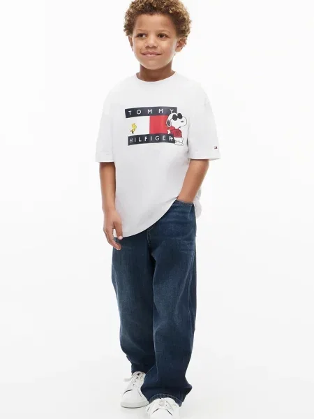 Tommy Hilfiger тениска за деца от x Peanuts бяло