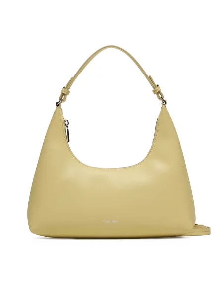 Calvin Klein Ročna torba Foil Logo Conv Shoulder Bag rumena