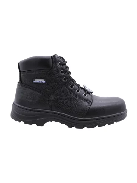 Botki Skechers skórzane czarne