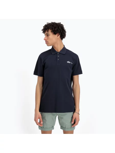 Koszulka Alpha Industries Basic Polo Small Logo replica blue niebieskie