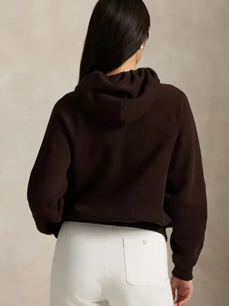 Polo Ralph Lauren bluza z kapturem gładka brązowy